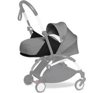 BABYZEN YOYO 0+ jaundzimušo komplekts, pelēks - ietver matraciņu, kapuci, galvas balstu un kāju pārvalku - nepieciešams YOYO2 ratiņu rāmis (nopērkams atsevišķi)
