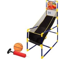 COLORBABY 49540 Basketbola grozs ar bumbu savācēju bērniem, CB rotaļlietas, 45,5 x 90 x 139 cm, komplektā ietilpst mini bumba un mini gaisa sūknis piepūšanai, ieteicams no 3 gadu vecuma, viegla montāža