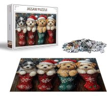 Puzzle Festival Puzzle 1000 gabaliņu Ziemassvētku koka finierzāģis pieaugušajiem, augstākās kvalitātes klasiskās koka izglītojošās spēles, klasiskās izklaides finierzāģis pieaugušajiem, sarežģīti finierzāģi mājas dekoram, dāvana x-