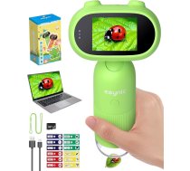 eSynic portatīvais mikroskops bērniem, kabatas mikroskops, 1000x palielinājums, 2.0 LCD ekrāns, 8 LED gaismas, 32 GB SD kartes foto/video ierakstīšana, saderīgs ar datoru, USB uzlāde