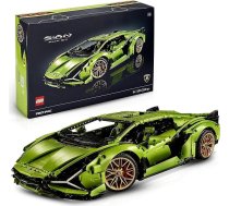 LEGO Technic Lamborghini Sián FKP 37 sacīkšu automašīna, modeļu konstruktors pieaugušajiem, dzimšanas dienas dāvanas ideja vīriešiem vai sievietēm, kolekcijas priekšmets, ko var izstādīt kā mājas vai biroja dekoru, auto modelis 42115