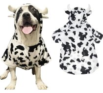 FLAdorepet Halloween Pet Govs kostīms lieliem suņiem Ziemas vilnas suņu jaka Smieklīgi apģērbi Labradoram (5XL, balta)