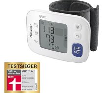 OMRON RS4 automātiskais rokas asinsspiediena mērītājs, Stiftung Warentest 11/2023 testa uzvarētājs, klīniski apstiprināts, ar atmiņu, pozicionēšanas sensors precīziem mērījumiem, manšetes sēdekļa vadība