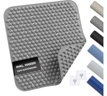 MP Living® Neslīdošs dušas paklājs - 52 x 54 cm TPE dušas paklājs - 100% BPA nesatur BPA, neslīd un ir higiēnisks - jutīgai ādai - ar 2 āķiem - mazgājams veļas mazgājamā mašīnā un izturīgs pret pelējumu