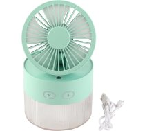 Mini ūdens dzesēšanas ventilators, salokāms neliels galda dzesētājs, ABS USB miglas izsmidzināšanas ierīce, elektriskais ventilators, mājas bibliotēka, birojs (zaļš)