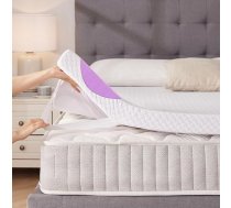 LANOX matrača gela pārvalks 90 x 200 cm, 7,5 cm augstumā, H3 gela atmiņas putu matrača pārvalks, noņemams un mazgājams pārvalks, kastes atsperu gultai, treilerim, dīvāna gultai