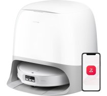 roborock Qrevo CurvX robotizētais putekļsūcējs ar mopēšanas funkciju un paceļamu mopu, 22 000Pa sūkšanas jauda, 7,98 īpaši plāns dizains, dubultā sistēma pret sapīšanos, reaģējoša šķēršļu noteikšana (balta)