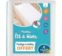 Babysom - Vasaras/ziemas bērnu matracis | Bērnu matracis + ūdensnecaurlaidīgs matrača aizsargs - 70 x 140 cm - elpojošs - noņemams pārvalks - augstums 12 cm