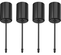 Adventes vainaga sveču turētājs, retro melns Adventes sveču turētājs, metāla sveču turētājs, 4 gabali, Adventes vainagam, Ziemassvētku sveces plāksne ar smaili