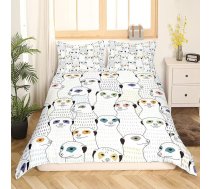 Homemissing Bērnu Meerkat gultas veļa komplekts 135 x 200 cm zēniem meitenēm Karikatūra savvaļas dzīvnieku gultas komplekts Cute Dienvidāfrika Mongoose sega Cover Set bērnu guļamistaba dekoru kolekcija