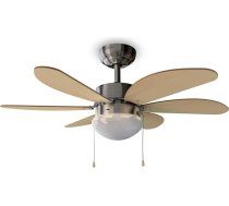 Cecotec EnergySilence Aero 350 Griestu ventilators 50 W, zems patēriņš 81 cm diametrs Lampas 6 atgriezeniskas lāpstiņas 3 ātrumi Ziemas funkcija Balta vai koka efekts