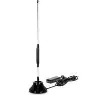 TechniSat DIGIFLEX TT5 DVB-T/DAB+/FM stieniskā antena ar iebūvētu pastiprinātāju (LTE filtrs, magnētiskā bāze, 26 dB pastiprinātājs), melna