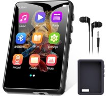 64GB MP3 atskaņotājs Bluetooth 5.3 2,4 collu skārienjūtīgais pilns 2,4 collu portatīvais MP3 atskaņotājs ar skaļruni, balss ierakstīšanu, FM radio, līnijas ierakstīšanas atbalsts 128GB bērnu MP3 atskaņotājs (melns)