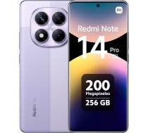 Xiaomi Redmi Note 14 Pro, 5G viedtālrunis, 6,67 collas, 8 GB RAM, 256 GB, Dual SIM, lavandas violets