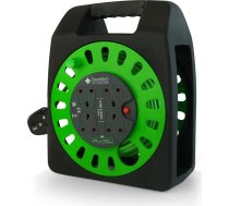 Desiretech - 18 metru pārnēsājams kabeļu ruļļu pagarinātājs - 4 kontaktligzdas, termiskā atdalīšana, ergonomisks rokturis, zaļš/melns - augstas izturības pagarinātājs iekštelpās (18 metri)