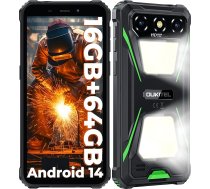 OUKITEL G5 Āra mobilais tālrunis ar Android 14, dubultā kempinga gaismas āra viedtālrunis bez līguma 6300 mAh, 16GB + 64GB /1TB, 6,0 collu ūdensizturīgs mobilais tālrunis ar 13MP + 5MP kameru, Dual 4G SIM karte