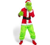 Yearsahrk Grinch kostīms Pieaugušo 7 gab Santa Claus kostīms Ziemassvētku kostīms Green Monster kostīms Apģērbs Halloween kostīms Cosplay rekvizīti