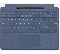 Microsoft Surface Signature Keyboard Blue Sapphire + Surface Slim Pen 2 Stylus, kas saderīgs ar Surface Pro 8, Pro 9 un Pro X (AZERTY tastatūra)