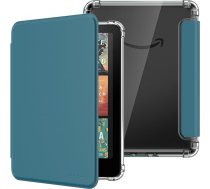 MoKo Hülle für All-New 7" Kindle Paperwhite 12. Gen 2024 & Kindle Colorsoft Signature Edition, Ultraklar Weich Transparent TPU Rückseite Leicht Schutzhülle mit Auto Schlaf/Aufwach, Blaugrün