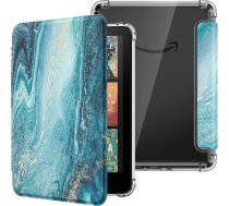 MoKo Hülle für All-New 7" Kindle Paperwhite 12. Gen 2024 & Kindle Colorsoft Signature Edition, Ultraklar Weich Transparent TPU Rückseite Leicht Schutzhülle mit Auto Schlaf/Aufwach, Vergoldend