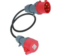Adapteris no 32 A uz 16 A, 1,5 m pagarinātājs, 5 kontaktu kontaktdakšas pagarinātājs, augstsprieguma strāvas kontaktdakša, fāžu pārveidotājs, rūpniecībai, izmantošanai ārpus telpām
