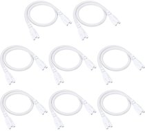 PATIKIL 0,4 m T5 T8 LED spuldžu savienojuma kabelis, 8 Pack LED Double End 3 Pin kabeļu savienojuma pagarināšanas kabelis LED integrētajām caurulēm, balts