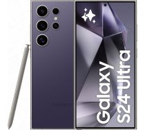 Samsung Galaxy S24 Ultra AI viedtālrunis, Android mobilais tālrunis bez līguma, 12GB RAM/512GB atmiņa, 200MP kamera, S Pen, ilgs akumulatora darbības laiks, titāna violeta krāsa