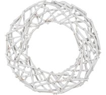 BigBuy Christmas Paulonia Koka Ziemassvētku vainags 60 x 5 x 60 cm Balts