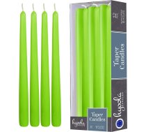 Hyoola Taper Candles - 25 cm laima zaļš, nelaistās galda sveces - sveces, kas deg 8 stundas - 12 gab. iepakojumā