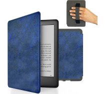 MyGadget mākslīgās ādas futrālis Amazon Kindle Paperwhite 10. paaudzes (2019. gada modelis - J9G29R - 6 collas) ar siksniņu un automātiskās miega/modināšanas funkciju tumši zilā krāsā