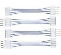 Litcessory elastīgs stūra savienotājs/pagarinātājs LIFX Z lentes apgaismojumam (50 mm, 4 iepakojums, balts)