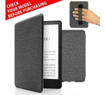 MyGadget futrālis Amazon Kindle 11. paaudzes (2022. gada modelis) - 6 collas ar siksniņu un automātiskās miega/modināšanas funkciju - gaiši pelēks