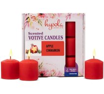 Hyoola aromātiskās sveces - sveces ar ābolu kanēļa aromātu - 12 stundu degšanas laiks - 9 aromātisko sveču iepakojums - Ražots Eiropā