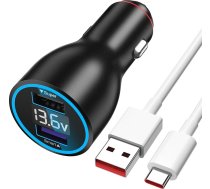 120 W USB auto lādētājs ar USB C 1 m kabeli Redmi 14C Note 14 13 12 11 Pro, cigarešu aizdedzinātāja USB lādētājs Turbo uzlādei Xiaomi 14T 13 Ultra 13T 12T 11 Pro, Mi 11 Ultra 11i, Poco X7 X6 M6 Pro
