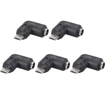 5 x DC Power Plug 90 Degree Right Angle 5.5mm x 2.1mm Female to Micro USB Male Coupler Adapter Converter 5 x DC Power Plug 90 Degree Right Angle
