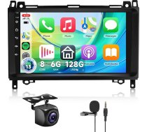 8 Core 6 + 128G: Hodozzy Carplay autoradio priekš Mercedes Benz B200 W169 W245 W906 Sprinter B160 B170 Vito Viano, Android auto radio ar satelītnavigāciju, 9 collu skārienekrāns ar Android