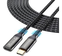 HOTUTUKI 20Gbps USB C pagarinātājs 3 m, USBC 3.2 Gen2 Type-C Male to Female Extender Cable Ultra HD 4K @ 60Hz 240W Charging 20Gbps Data Transfer ar ārējo SSD eGPU