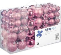 Relaxdays 100 Ziemassvētku bumbiņu komplekts - Ziemassvētku rotājumi - matētas, spīdošas, mirdzošas bumbiņas - diametrs 3, 4 un 6 cm - krāsu izvēle