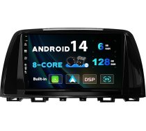 SXAUTO - 6G + 128G - Android 14 IPS auto radio priekš Mazda Atenza Mazda 6 (2012-2015) - Iebūvēts Carplay/Android Car - LED kamera + MIC - DAB stūres vadības stūres vadība Ātrā laivu 360-CAM WiFi - 2 DIN 9 collas