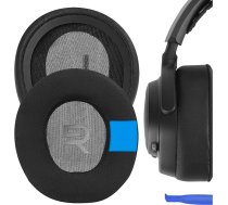 Geekria Sport Cooling Gel austiņu spilventiņi SteelSeries Arctis Nova Pro Wired, Arctis Nova 1, Arctis Nova 3 austiņu spilventiņi, auss vāciņa vāciņš, remonta detaļas (melns)