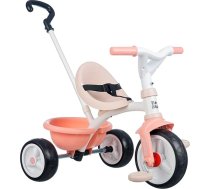 Smoby - Be Move Rose - bērnu trīsritenis ar stūres stieni, sēdeklis ar drošības jostu, metāla rāmis, pedāļu brīvritenis, bērniem no 15 mēnešiem