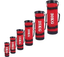 YZBBSH Smilšu maisiņš Svara soma 5 kg 10 kg 15 kg 20 kg 25 kg 30 kg Power Bag Core Bag svara fitnesa treniņu smilšu maisiņš (bez smiltīm, nepieciešams pašiem aizpildīt smilšu maisiņu), sarkans, 15 kg