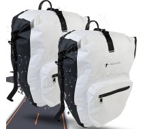 RED LOON Velosipēdu somas eBike White Set of 2 - Pannier Rack Bags Made of Waterproof 500D PVC - Velosipēdu somas ar atstarotājiem - Velosipēdu somas piemērotas iepirkšanās, velotūres & darbs