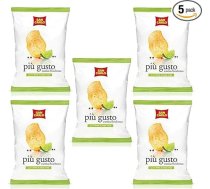 5 x San Carlo più gusto laima un rozā piparu čipsi, sālīti kartupeļu čipsi, 50 g