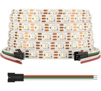 BTF-LIGHTING SK6812 RGBW IC 4-in-1 LED sloksne ar individuālu adresāciju DC12V 5M 60LEDs/m 5050SMD RGB + Warm White 3000K 4 krāsas 1 baltā PCB Dream Colour elastīga IP65 DIY dekorēšanai (sloksnes)
