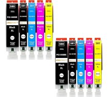 XXL kasetnes saderīgas ar Canon PGI-580 CLI-851, kas piemērotas Pixma TR7550 TS6150 TS6151 TS6251 TS6350 TS6351 TS705 TS9550 (10 printeru kasetnes)
