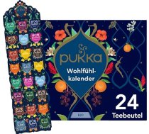 Pukka organiskās tējas dāvanu komplekts, Adventes kalendārs, "Feel-Good Calendar 2025", videi draudzīgs, bez šokolādes, bez piena, dāvanu ideja, 12 tējas variācijas, 24 tējas maisiņi