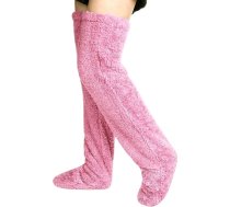 Plīša ceļa zeķes Sieviešu čības Overknee zeķes Cuddly zeķes pūkainas ziemas zeķes Ziemassvētku dāvana mājīgas zeķes Snuggs mājīgas zeķes ceļa zeķes sievietēm