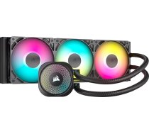Corsair Nautilus 360 RS ARGB CPU dzesētājs - 360 mm AIO - zems trokšņa līmenis - tiešais pamatplates savienotājs - Intel LGA 1851/1700, AMD AM5/AM4 - iekļauts 3X RS120 ARGB ventilators - melns