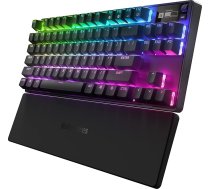 SteelSeries Apex Pro TKL bezvadu mehāniskā spēļu tastatūra, pasaulē ātrākā tastatūra, pielāgojama reakcija, Bluetooth 5.0, 2,4 GHz, amerikāņu (QWERTY) izkārtojums